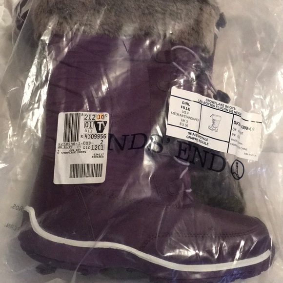 Lands' End Other - Lands End Winter Boots Girls Size 4 Purple